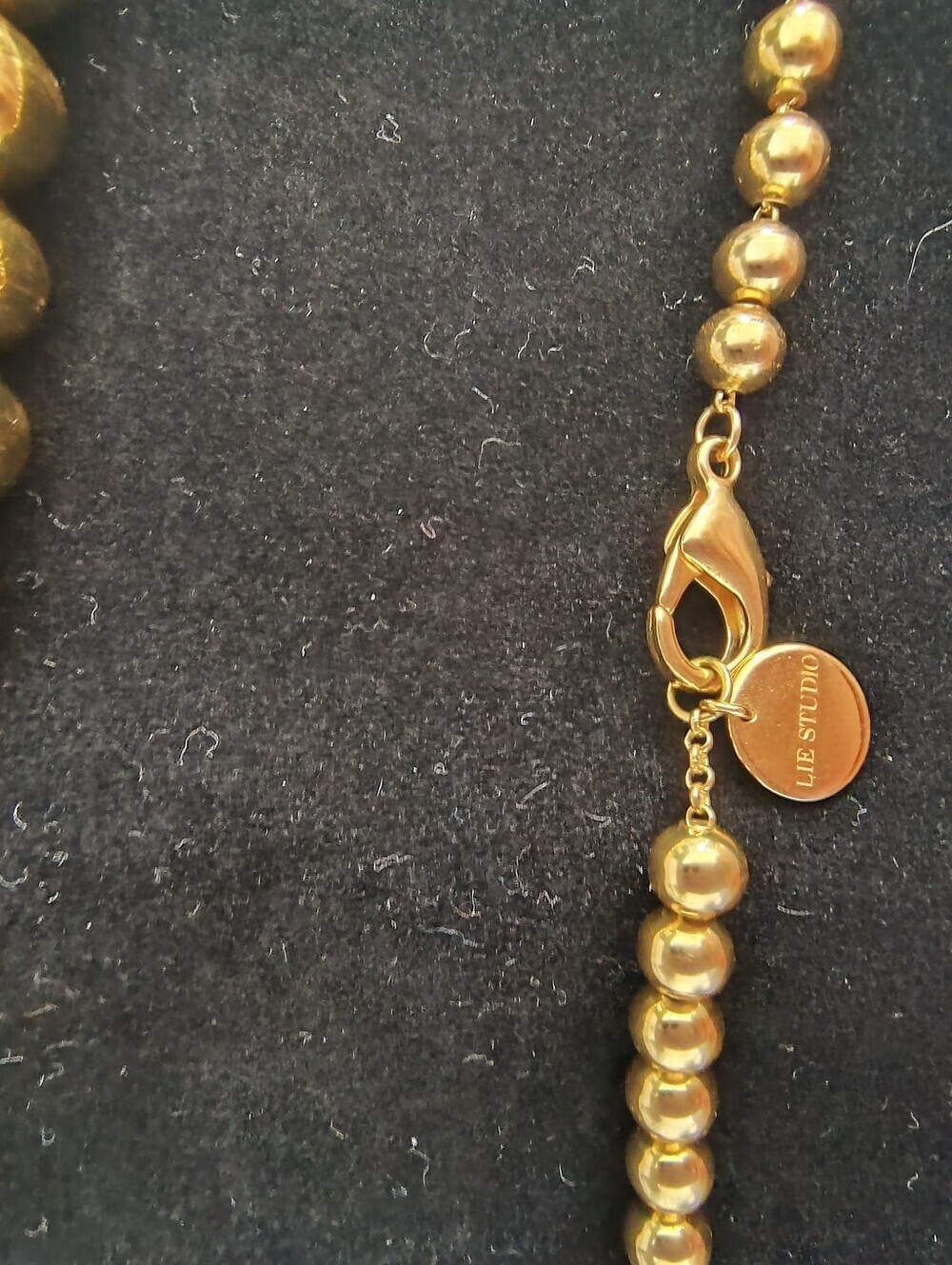NWB Lie Studio Olivia Necklace 18 Carat Golden Plated Brass 25 Inch Necklace - Picture 8 of 12